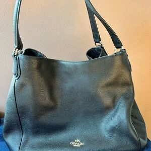 Coach Dark Leather Shoulder Bag